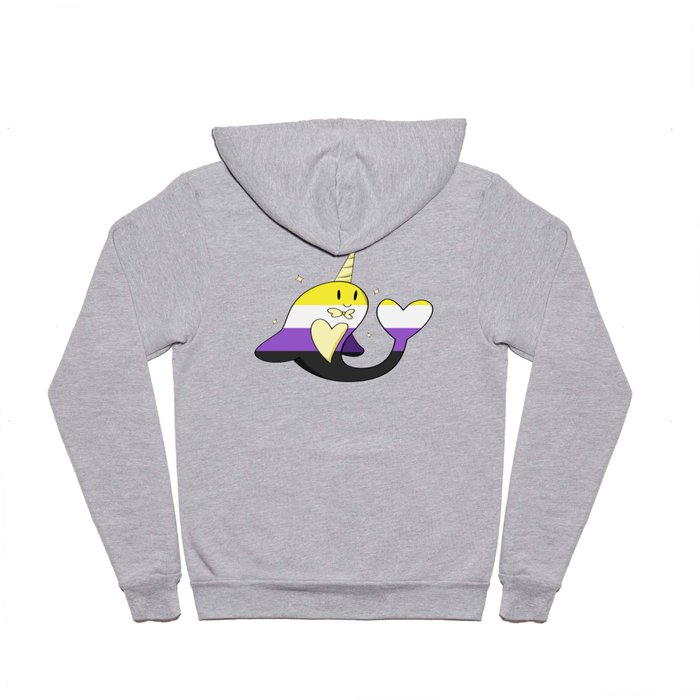 Nonbinary Pride Narwhal Hoody