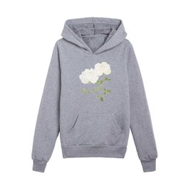 two white roses ink and watercolor  Kids Pullover Hoodies