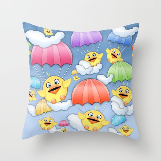 In Coming Birdies. Throw Pillow