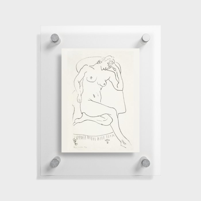 Nude sitting in a chair -  Henri Matisse Floating Acrylic Print