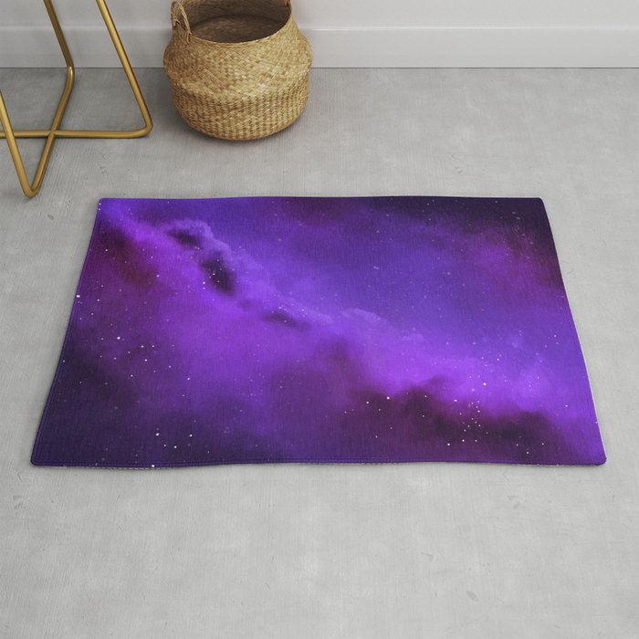 Purple Cosmic Star Galaxy Rug