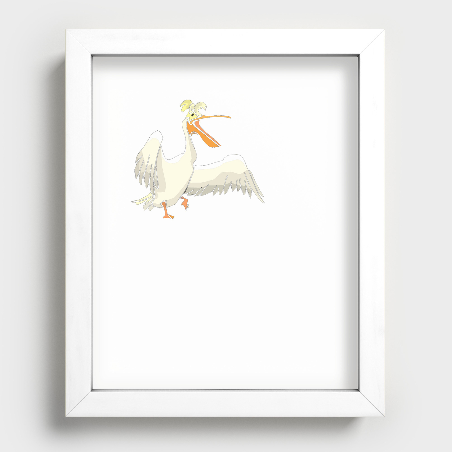 Bird It's Pelican Not Pelican't Funny Bird Pun Recessed Framed Print by  McCaff Designs | Society6