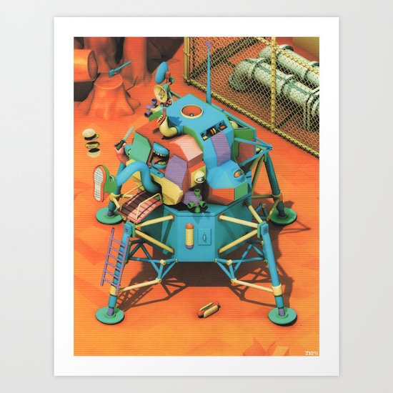 THE LANDER HAS LANDED Art Print