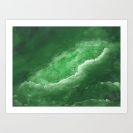 Rift in Green Art Print