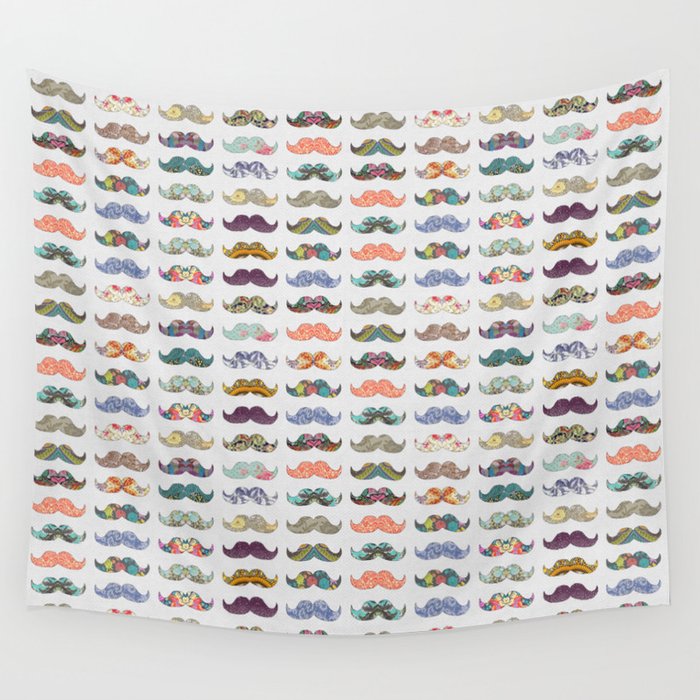 Mustache Mania Wall Tapestry
