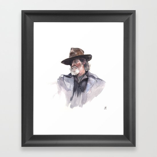 Jeff Bridges (Rooster Cogburn) Framed Art Print