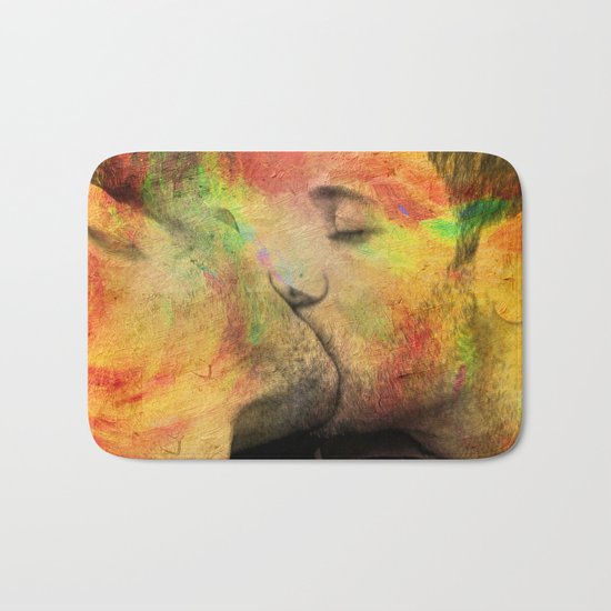 gay kiss Bath Mat