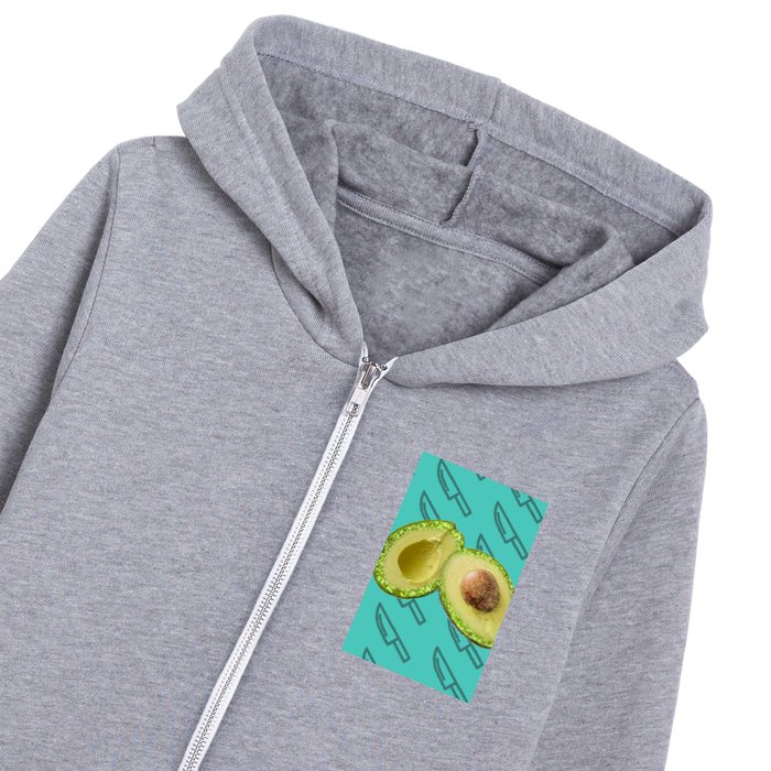 Sparkly Avocado Kids Zip Hoodie