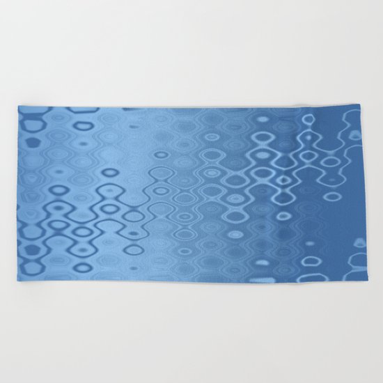 Lost in Dots (air & water blues) Beach Towel
