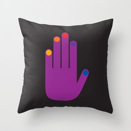 Purple Pop Hand Throw Pillow