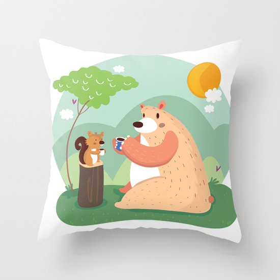 Tea time Throw Pillow