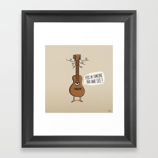 Cyclops Guitar Framed Art Print