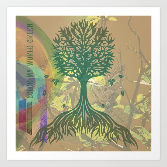 Color My World Green Art Print