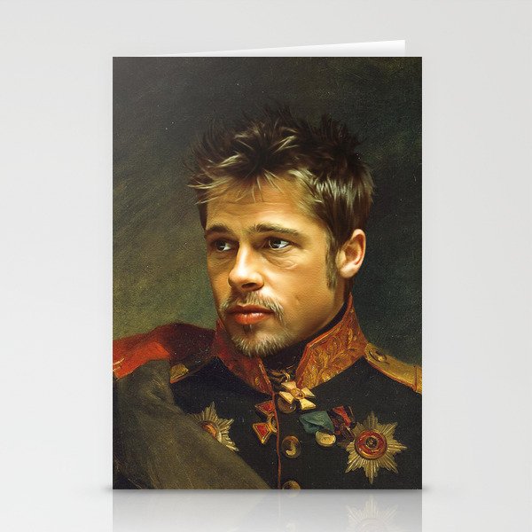 Brad Pitt - replaceface Stationery Cards