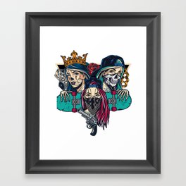 Vintage chicano girl with tattoos Gift for Tattoo art Lovers Creative Art for Women, Men and Teens  Neo & American traditional Framed Art Print