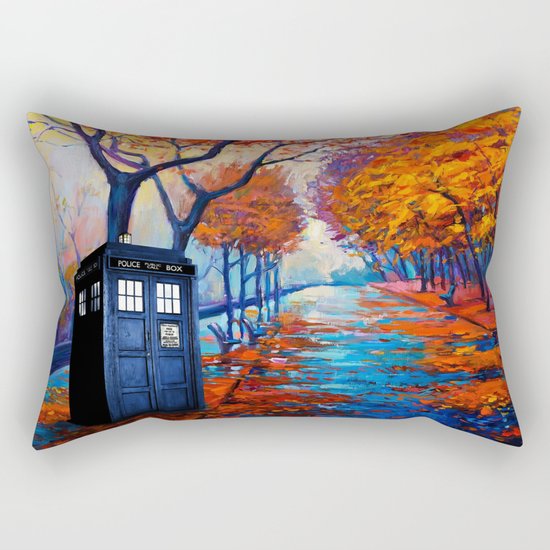 Tardis Autumn Alley Rectangular Pillow