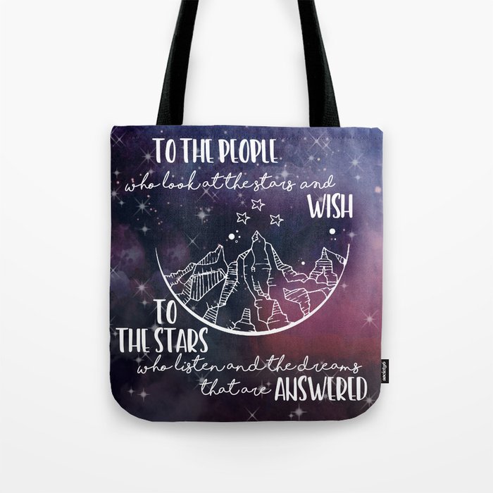 To The People Who Look The Stars And Wish Tote Bag By Islabooks Society6