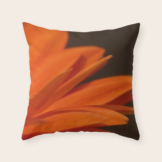 Orange Petals Throw Pillow