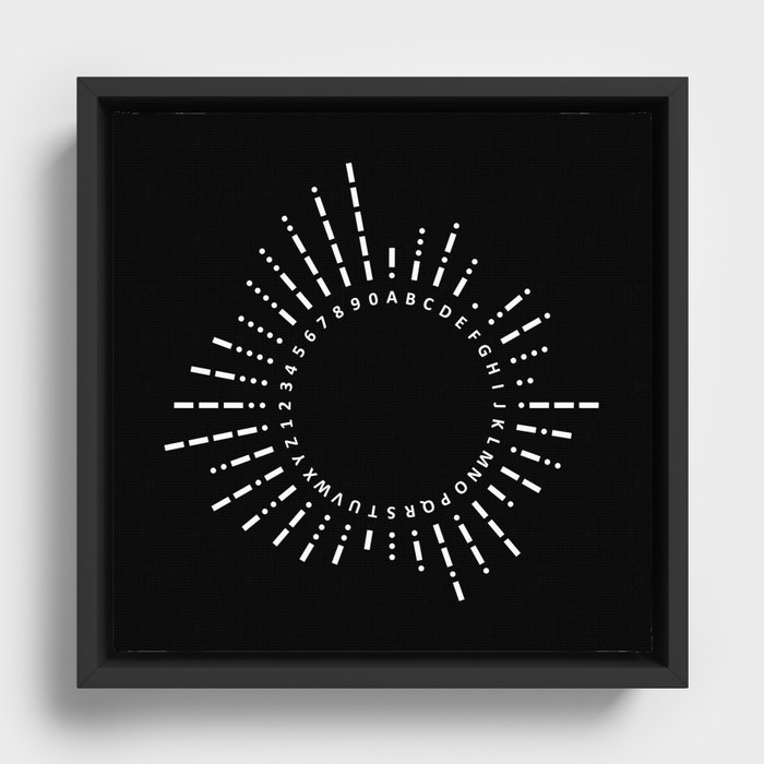 International Morse Code Framed Canvas