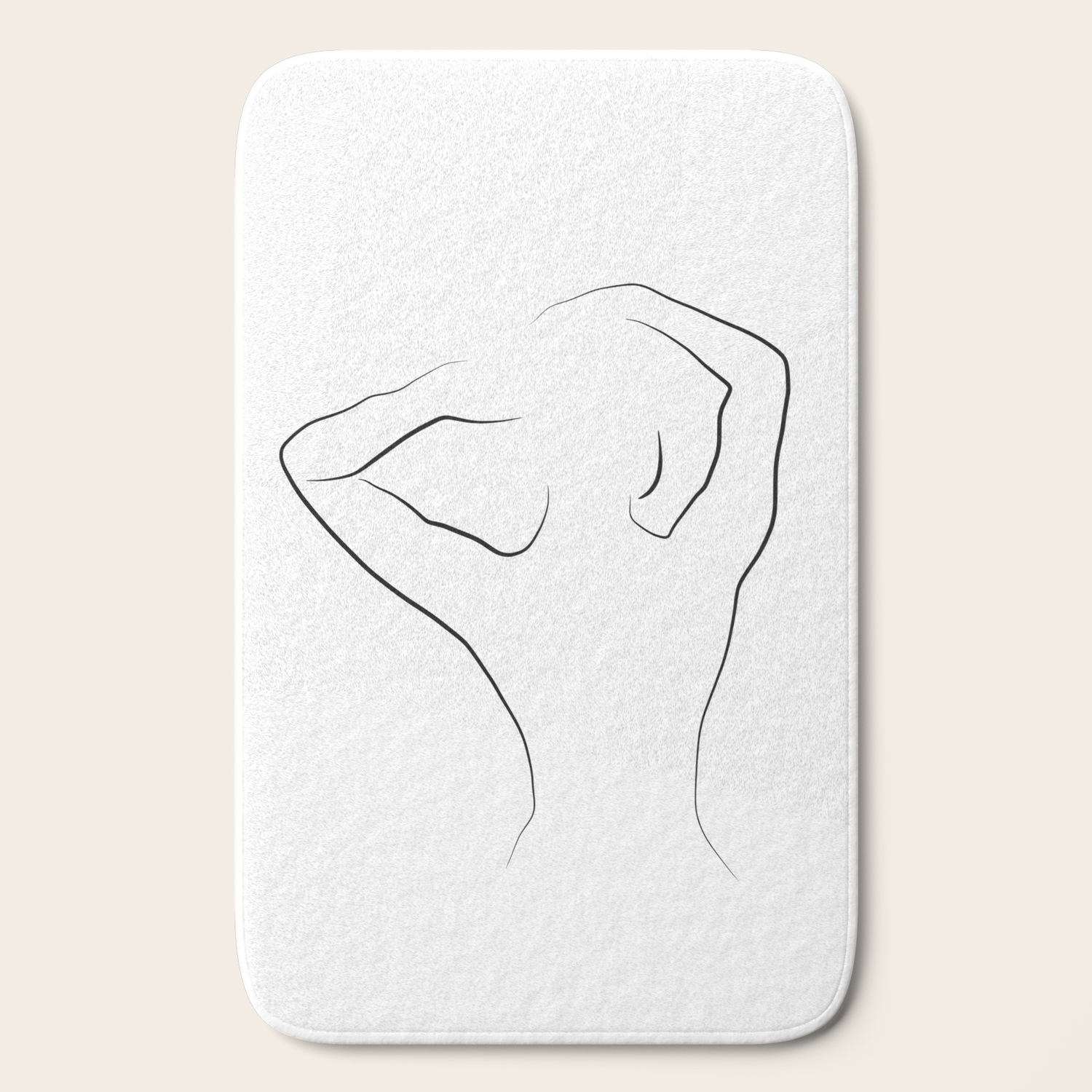 Nude Woman Outline Drawing Miss Mina Bath Mat By Peachonawindowsill Society6