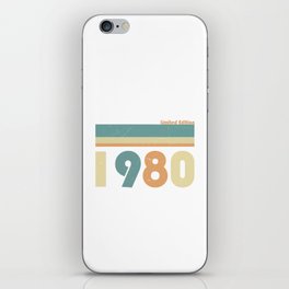 Vintage 1980 42 Years Old 42nd Birthday Limited iPhone Skin