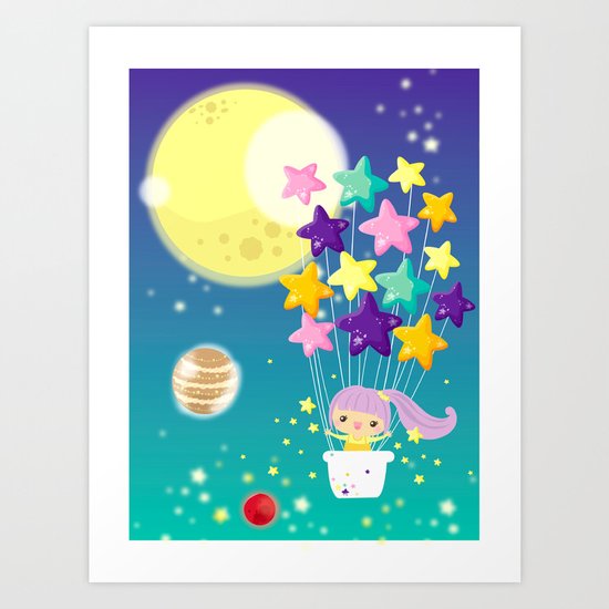 fly me to the moon Art Print