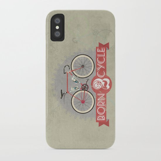 Born To Cycle iPhone Case
