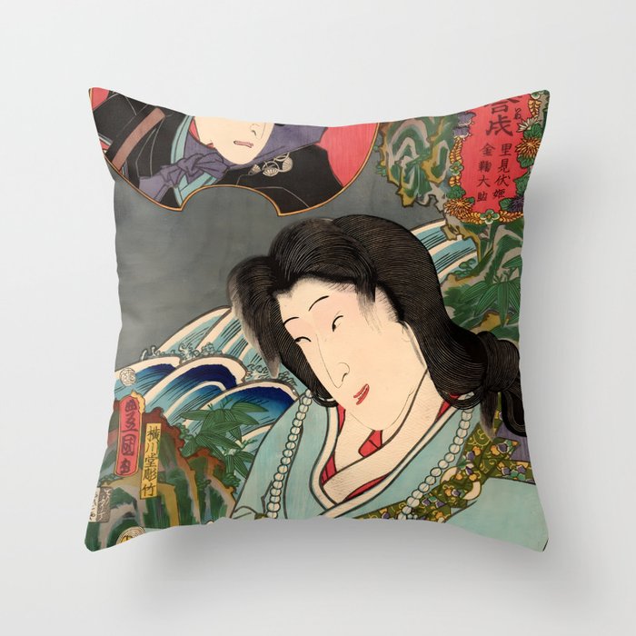 Princess Fuse (Utagawa Kunisada) Throw Pillow