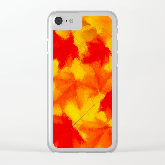 Autumn leaf abstract Clear iPhone Case
