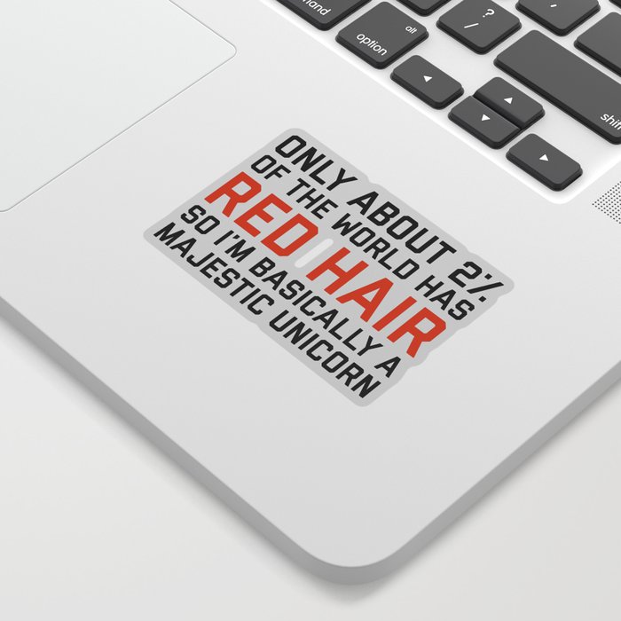 Red Hair Funny Quote Sticker
