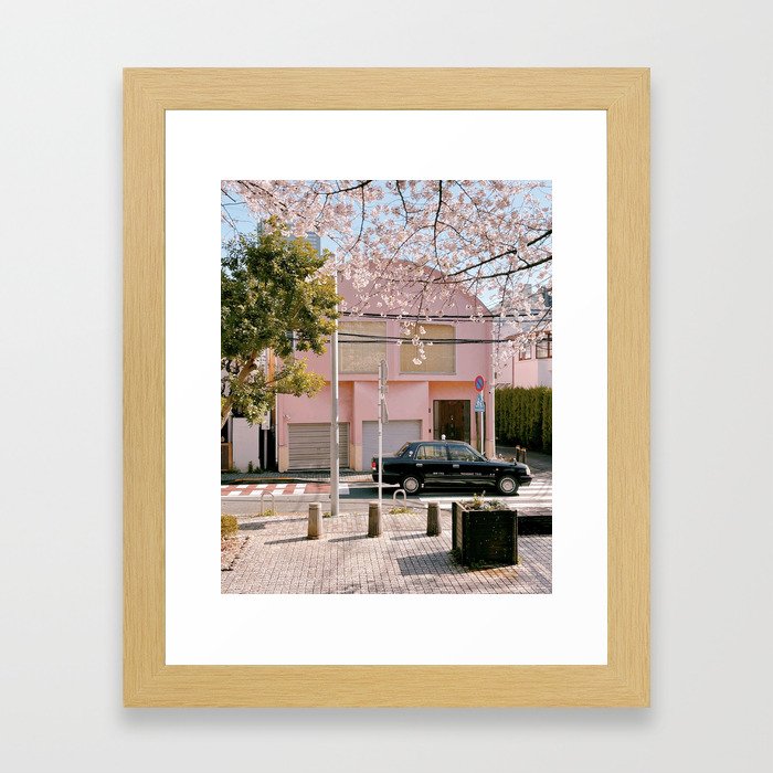that pink house Framed Art Print