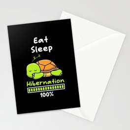 Eat Sleep Hibernation 100 Turtle Stationery Card