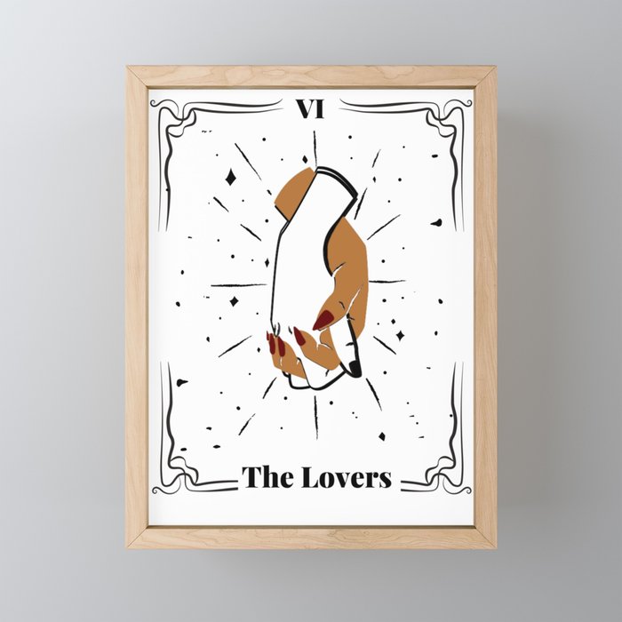 The Lovers - Hand Holding Edition Framed Mini Art Print