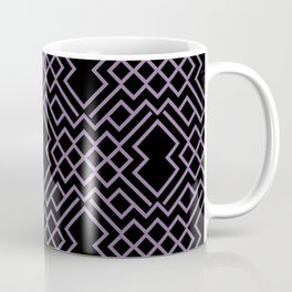 Black and Purple Geometric Shape Pattern Pairs Coloro 2022 Popular Color Lavender Silk 138-48-19 Mug