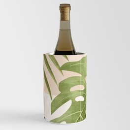 Abstract Art Tropical Leaves 21 Wine Chiller