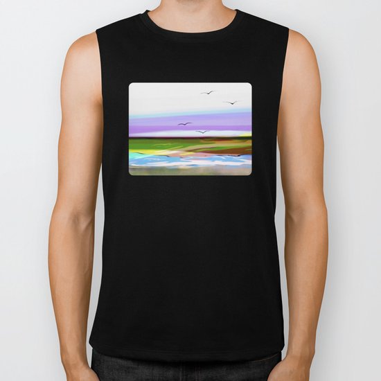 OCEAN TOUCH no5a Biker Tank