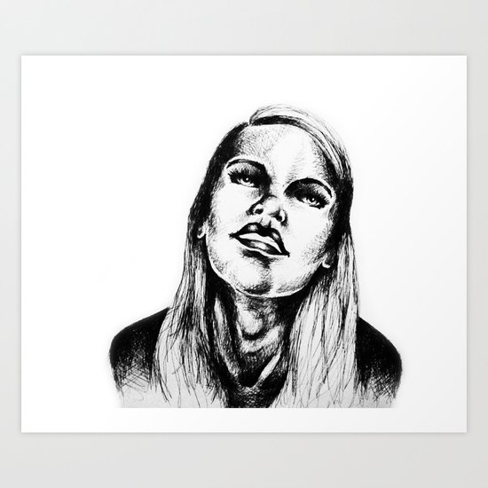 Head Back Art Print