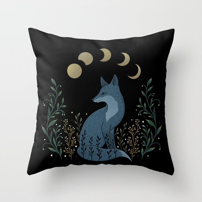 Fox on the Hill Throw Pillow