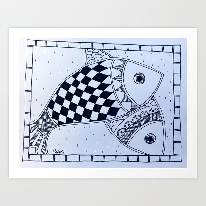 Madhubani Fish Art Art Print By Ranjaniart Society6 See more ideas about madhubani art, madhubani painting, art. madhubani fish art art print by ranjaniart