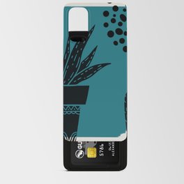 Southwestern Cactus black and teal Android Card Case