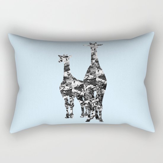 Patchwork Giraffes Rectangular Pillow