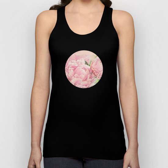 Pink Peonies Unisex Tank Top