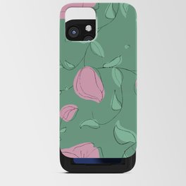 Floral motif iPhone Card Case