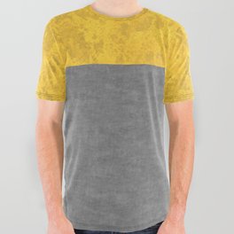Mustard Yellow Concrete and Marble Granite All Over Graphic Tee
