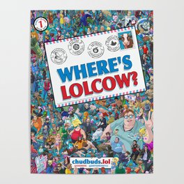 Where's Lolcow? Poster | Metokur, Graphicdesign, Digital, Lolcow, Anime, Bloodsports, Internet, Cringe, Streamers, Avgn 