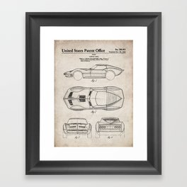 Classic Car Patent - American Car Art - Antique Framed Art Print