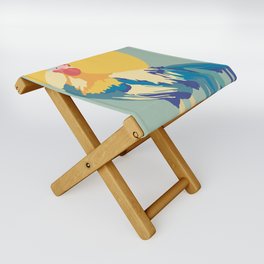 Rooster Rising Folding Stool