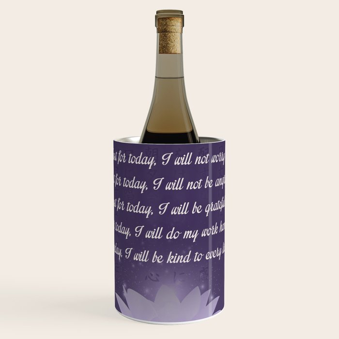 Reiki Principles Reiki Precepts 3 Wine Chiller by Nartissima Society6