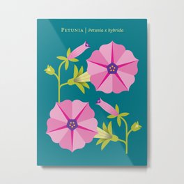 Petunia Metal Print | Flowerseries, Petunia, Floralprint, Flowermask, Modernflower, Garden, Floralposter, Flowerposter, Botanical, Modernbotanical 
