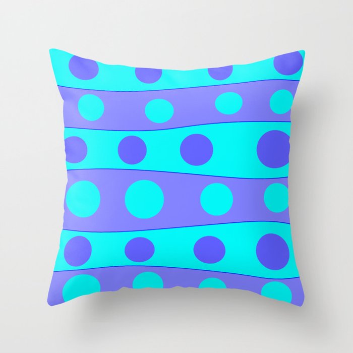 Western Unique Aqua Throw Pillow